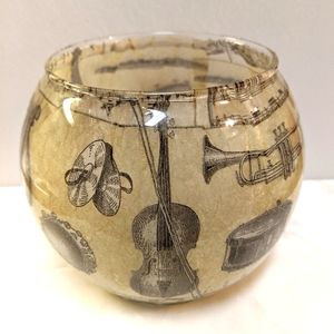 Musical Instrument Decorative Bowl, Candle Holder